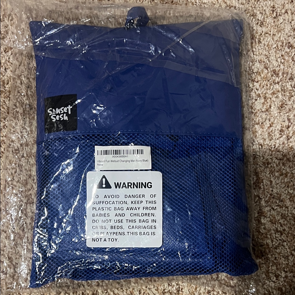 Surf Wetsuit Changing Mat | Fun Blue Waterproof Dry Bag With Large Handles
